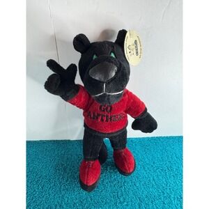 K-12 Mascots Panther Plush Toy Red GO PANTHERS Shirt Green‎ Eyes